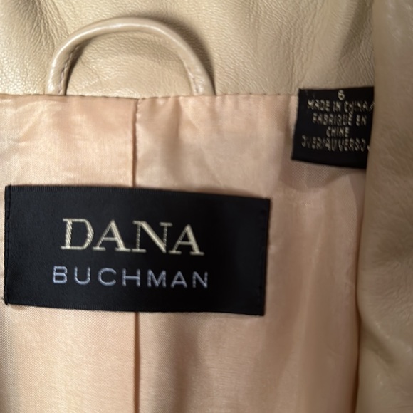 Dana Buchman Lambskin Blazer Two Pockets Fully Lined Tan/Light Beige  6 - Picture 10 of 14